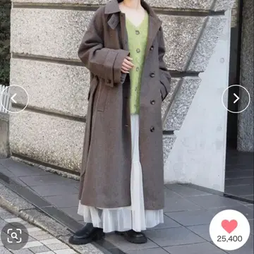 tiptop 2WAY 스텐 칼라 롱 코트 미사용 새상품 다크 브라운 L