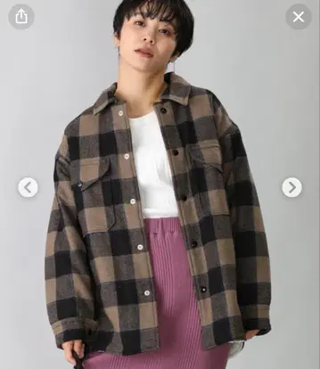 새상품급 PENDLETON 프릭스스토어 보아 안감 체크 CPO 자켓