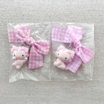 허니큐트 시크릿 키링 (쉬폰리본 옅은 핑크)