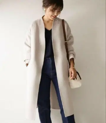 Spick & Span 라이트 베이지 롱 코트 더블 페이스