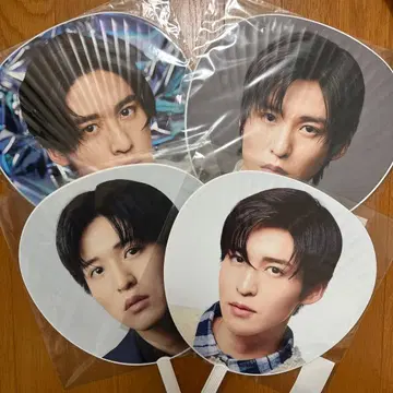 메구로 렌 부채 4장 세트