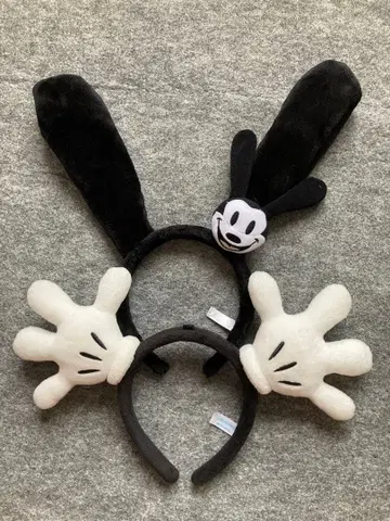 디즈니 머리띠 오즈왈드 미키 핸드 손 2개 묶음 판매