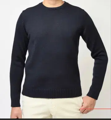 새상품급 자노네 5 게이지 크루넥 니트 46 교토 ZANONE