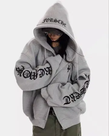 [ 즉시 발송 ] 그런지 서멀 지퍼 후드티 후디 y2k 그런지 지저인