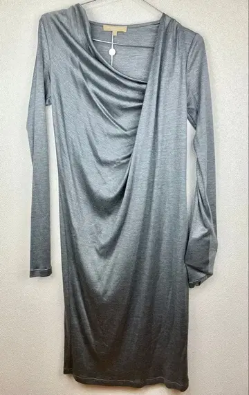 MICHAEL KORS 그레이 드레이프 원피스 SILK100% M