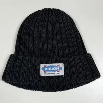 VISON STREET WEAR 로고 패치 원 포인트 리브 히트 모자