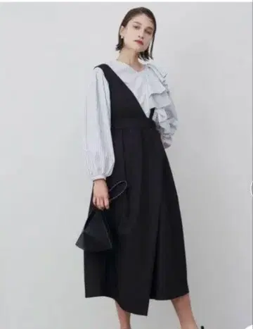 엘렌딕 원숄더 오버롤 스커트