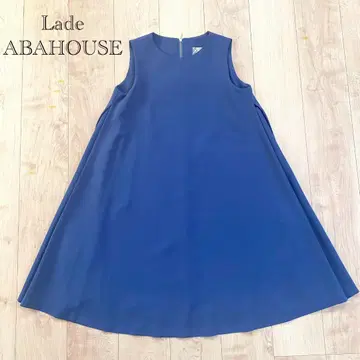 [ 새상품급 ] ABAHOUSE Lade 슬리브리스 A라인 원피스 블루