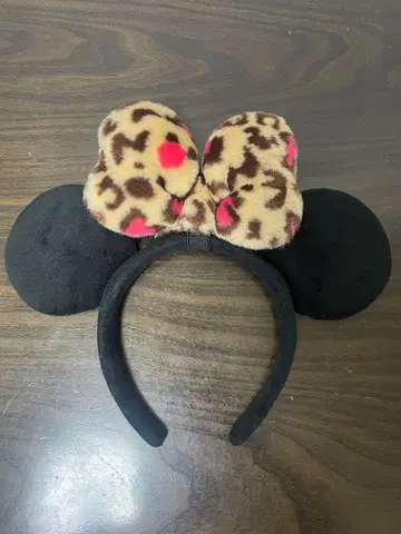 디즈니 미니 머리띠 레오파드 무늬 레오파드