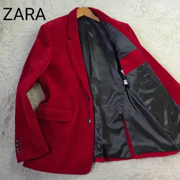 새상품급 ZARA 레어 사이즈 54 4L 코듀로이 테일러드 자켓 레드