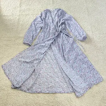 Samansa Mos2 blue 롱 원피스 꽃무늬 라벤더 L