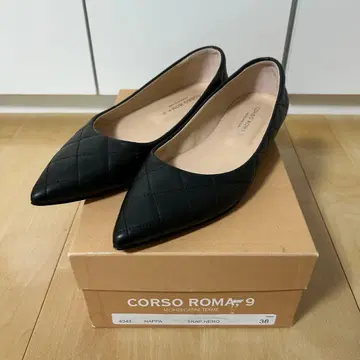 BEARDSLEY CORSO ROMA9 퀼팅 펌프스 블랙 38