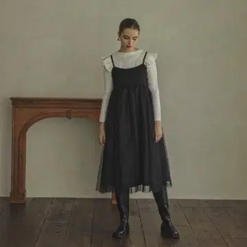 새상품 UNMINOU 앙미누 튤 원피스