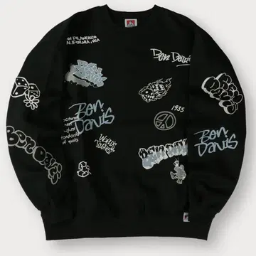 벤 데이비스 맨투맨 빅 실루엣 속기모 XL 사이즈