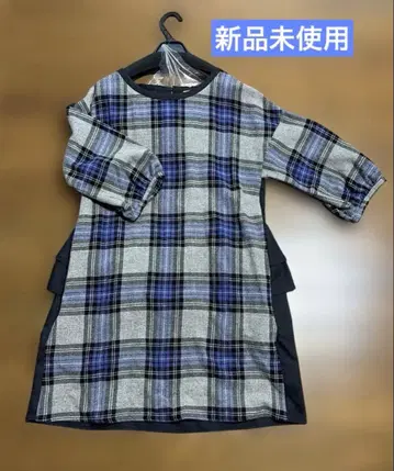 haupia 하우피아 체크 페플럼 프릴 원피스