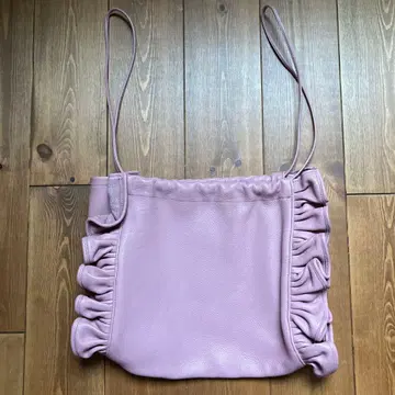 LUDLOW 가죽 프릴 복조리 백