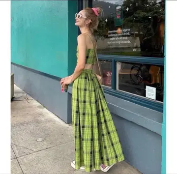 MEDI MANY WAY DEAR CHECK SET UP DRESS