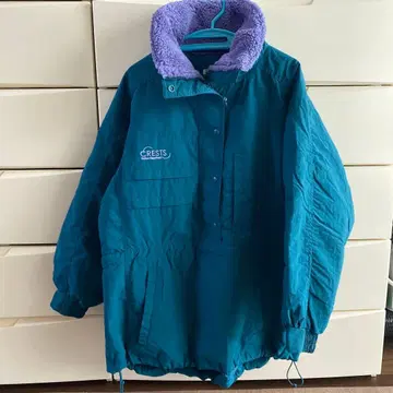 java 하프 지퍼 블루종