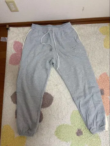 LYFT XL 그레이 사이드 스냅 버튼 스웨트 팬츠