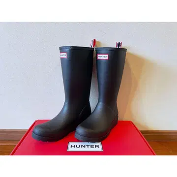 [ 새상품 미사용 ] HUNTER 블랙 22~22.5cm 장화 박스 포함