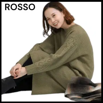 [택 포함 새상품] ROSSO 로쏘 편직 케이블 슬리브 니트 원피스