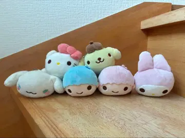 산리오 캐릭터즈 x 모니마루즈 마스코트 키링 봉제 인형 6체 세트