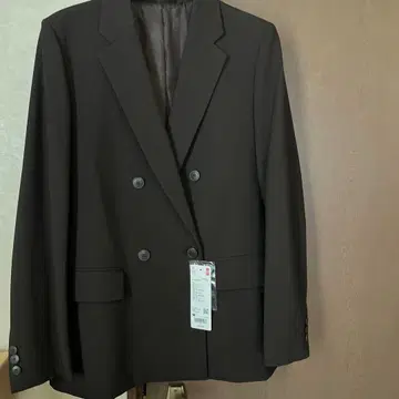 택 포함 더블 자켓 M 브라운