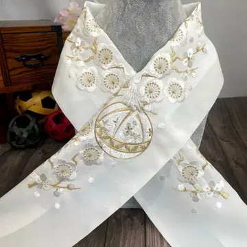 오샤레 로망 [쿄와사이] 고급 자수 장식용 깃 일본제 새상품