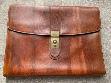 BALLY 브라운 가죽 비즈니스 백