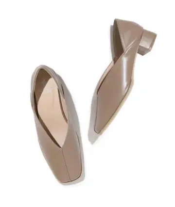 스퀘어토 센터 심 갑심 바부쉬 펌프스 베이지 25.0