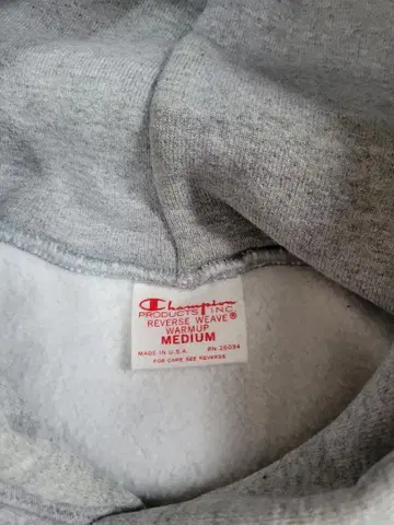 챔피온 빨간색 택 M 사이즈