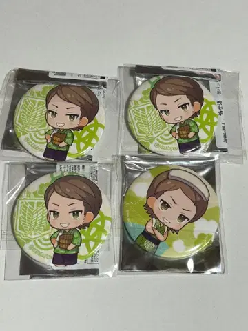 진격의 거인 극락탕 콜라보 장미니 캐릭터 4종 세트