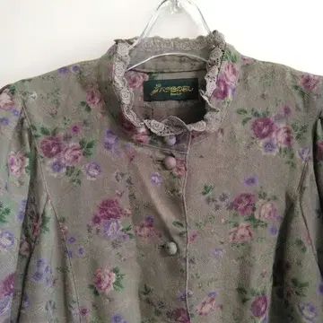 장미색의 꽃무늬 장미 무늬 롱 원피스 레이스 M 새상품급 울