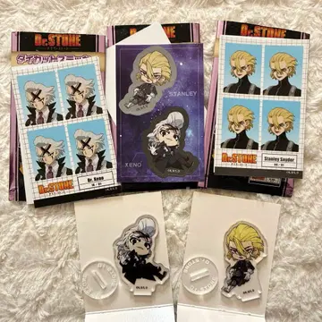 5개 세트 스탠리 제노 Dr.STONE 닥터스톤 다이소 아크릴 스탠드