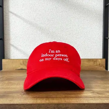 [meltum (멜탐)] 자수 야구 모자 - 레드