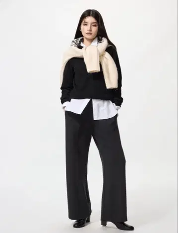 유니클로 웜 플리스 스트레이트 팬츠 XL