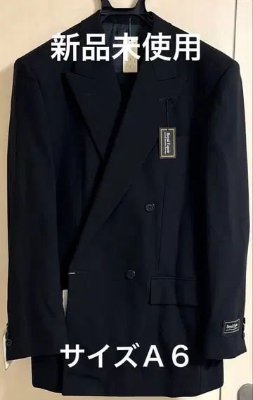 [ 미사용 새상품 ] 더블 수트 포멀 블랙 A6