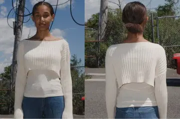 BASERANGE MACAU LONGSLEEVE IVORY