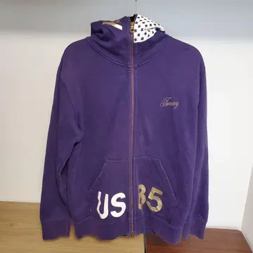 Tommy 풀 집업 후드티 보라색 US 85