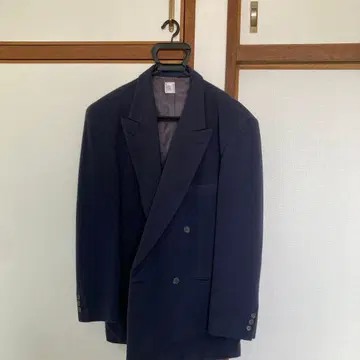 SEISHIN SPA 더블 브레스트 자켓 네이비