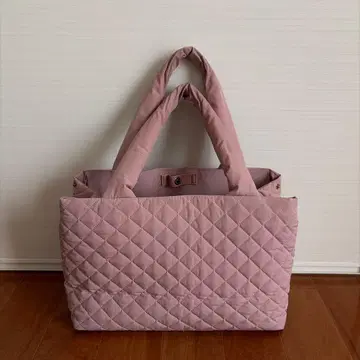 Francfranc 핑크 퀼팅 토트백