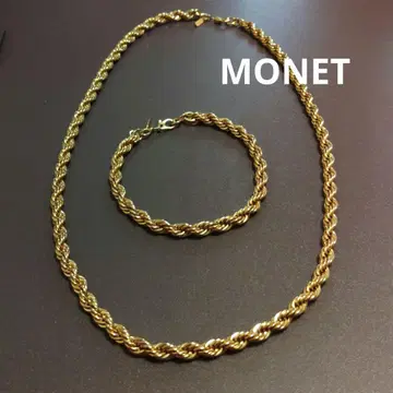 MONET 트위스트 디자인 목걸이와 팔찌 세트