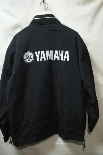 YAMAHA 야마하 웜업 자켓 블루종 블랙 x 화이트 후드 부착