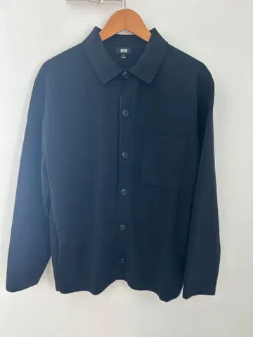 L 사이즈 UNIQLO 밀라노립 셔츠 가디건 블랙