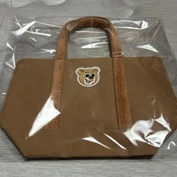 택 포함 미사용 새상품 올드 테디걸 와펜 토트백 베이지