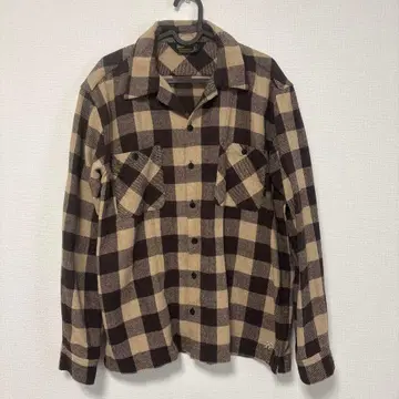 블루 워크 가먼트 L 사이즈 브라운 체크 부루코