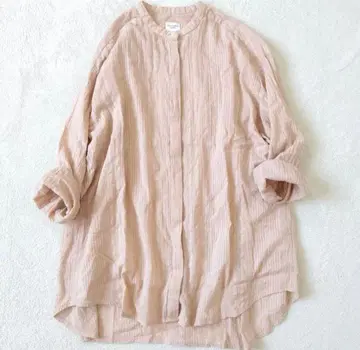 컨디션 최상 어반 리서치 도어스 도비 밴드 카라 셔츠 코랄