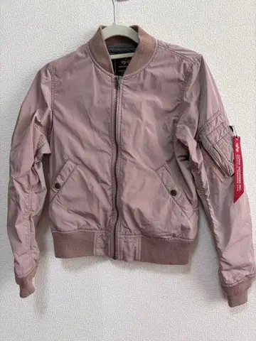 MA-1 플라이트 자켓 여성용 핑크 베이지 M 사이즈