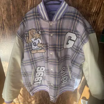 GALFY 체크 무늬 바시티 자켓 빅 패턴