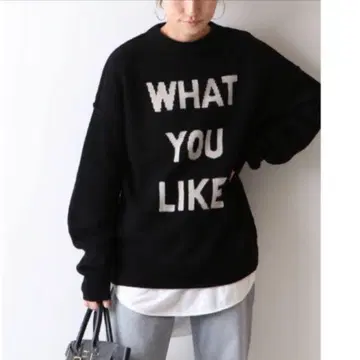 FRAMeWORK 블랙 로고 스웨터